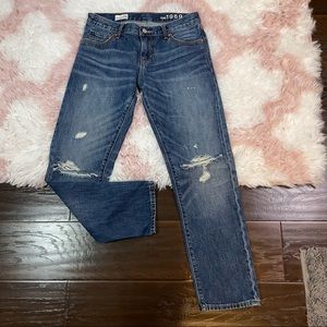 Gap sexy boyfriend distressed jeans women size 24R